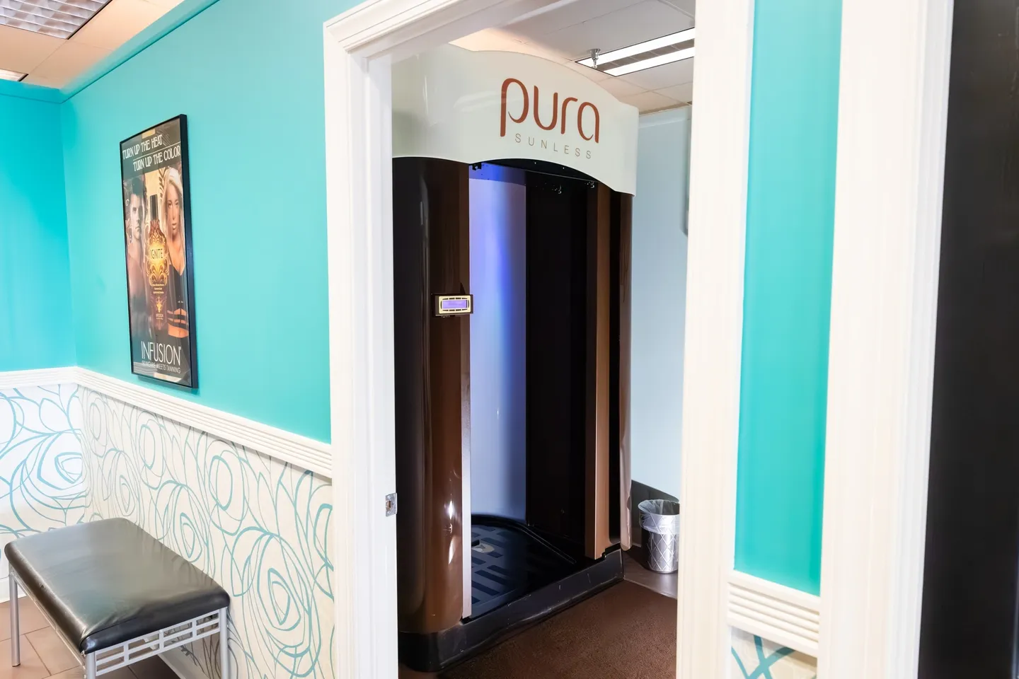 A door way leading to the entrance of pura spa.